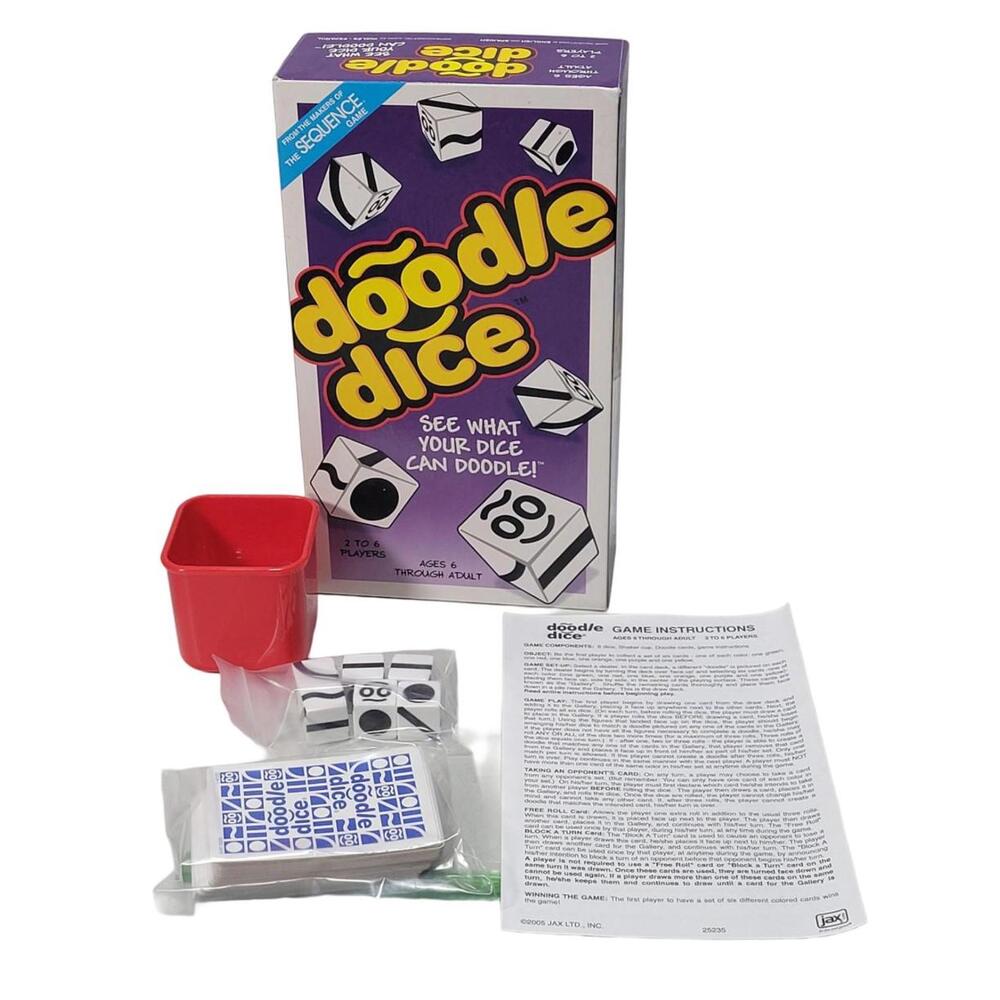 Doodle Dice Game COMPLETE Jax 2005 Makers of Sequence Family Matching